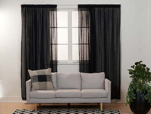 Blind: Rhapsody Black Sheer Curtains