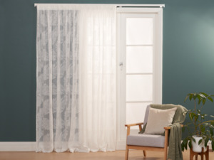 Blind: Palm Beach White Sheer Pencil Pleat Curtains