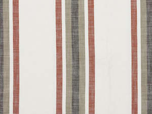 Java Stripe Fabric 140cm - Olive/Rust