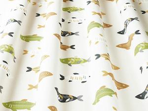 Mr Fish Saffron Fabric