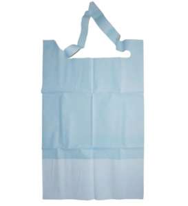 Harxin Disposable Adult bibs Tie Back Pocket Bibs