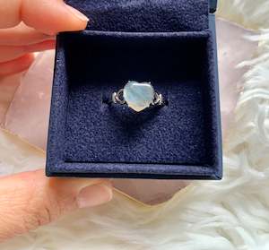 Labradorite Heart Ring