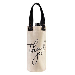 Linens & More Cotton Thank You Bottle Bag