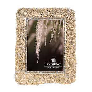 Linens & More 5x7 Gold Textured Photo Frame