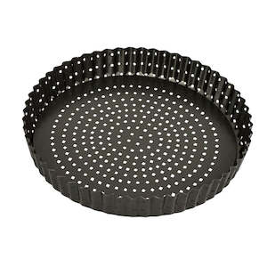 Pots Pans: Bakemaster 25cm Non-Stick Perfect Crust Quiche Pan