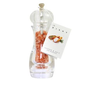 Dishy Refillable Acrylic Orchid Salt Mill With Himalayan Salt