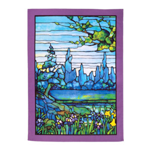 Modgy 100% Cotton Tiffany Iris Landscape Tea Towel