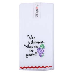 Hot House Wine Is The Answer Tea Towel