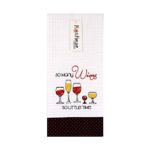 Hot House So Many Wines Tea Towel