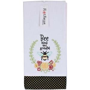 Hot House Bee Kind & Grateful Tea Towel