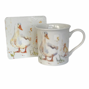 Country Life Duck Mug & Coaster Gift Boxed Set