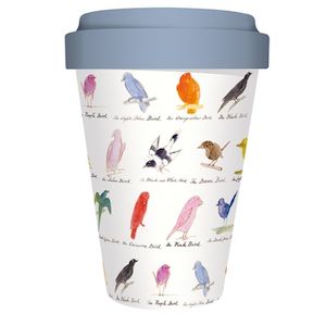 V&A Museum Edward Lear Birds Reusable Bamboo Travel Mug