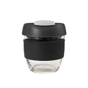 Mugs Cups: Avanti 236ml Black Glass Go Cup