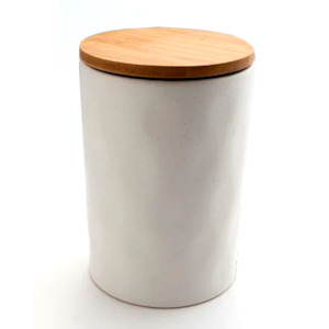 Salisbury Mica White Stoneware Canister