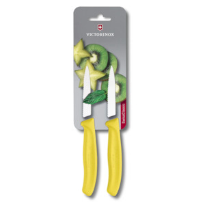 Victorinox 8cm Yellow Classic Paring Knives With Serrated Edge - Set of 2