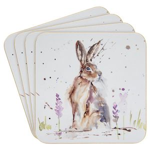 Country Life Collection Hare Coasters - Set of 4