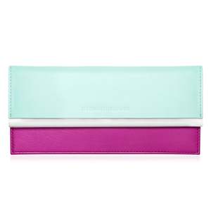 Stewart Stand Berry & Jade RFID Leather Clutch Wallet