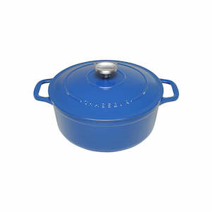 Chasseur Round 24cm/4L Sky Blue Cast Iron French Oven