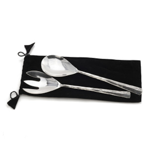 Salisbury & Co Hammered Salad Server Set