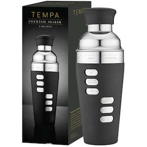 Tempa 750ml Matt Black Dial A Drink Cocktail Shaker