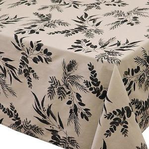 Madras Link 100% Cotton 150x230cm Coorong Charcoal Tablecloth