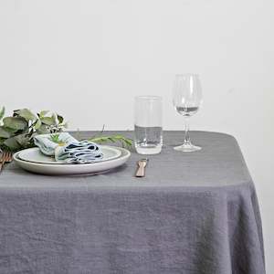 Table Cloths Runners: 100% Linen 150x260cm Grey Tablecloth