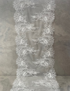 Bronte  Italian Double Scalloped Corded Border Lace