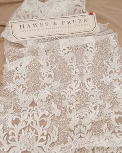 Textile wholesaling: MARLENE ITALIAN EMBROIDERED IVORY