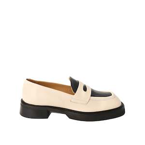 Manzo Loafer - Cream/Black