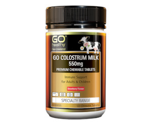 Health supplement: Go Colostrum 550mg Strawberry Flavour 120tablets