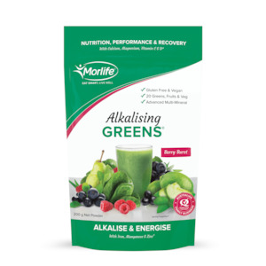 Morlife Alkalising Greens Powder (Berry Burst)