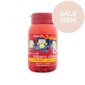 Pro-life Junior Bilberry 240 Chewable Tablets (Forest Berry)*