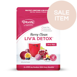 Morlife Berry Clean Liv'a Detox Powder 300g (Berry Elixir)*