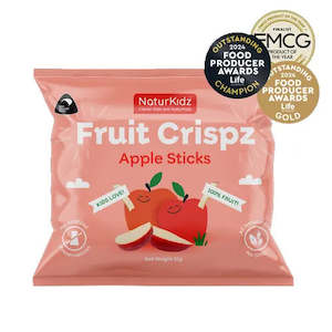 NaturKidz, NZ Fruit Crisps, Apple Sticks (GF/DF), 10g