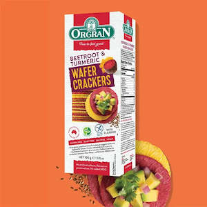 Orgran, Beetroot and Turmeric Wafer Crackers (DF/GF/V), 100g