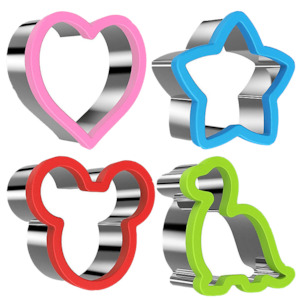 (4pc) Stainless Steel Sandwich Cutters Set