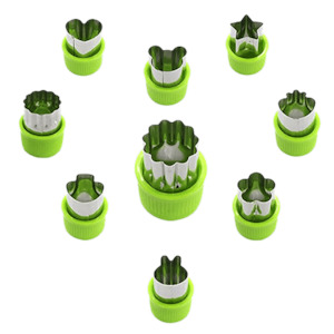 (9pc) Stainless Steel Fruit & Vege Cutters Set