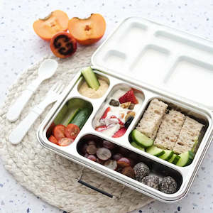 Nestling Stainless Steel Bento Box with Silicone Seal