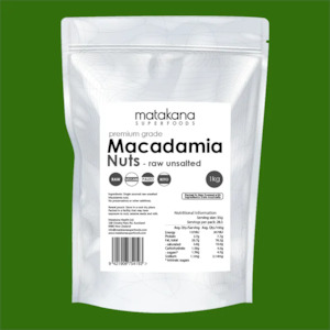 Premium Grade Macadamia Nuts, Raw Unsalted, Single Sourced, 1kg