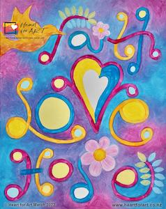 Painting Tutorials Acrylic: FAITH LOVE HOPE Painting Tutorial