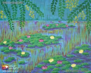 WATER LILIES Painting Tutorial