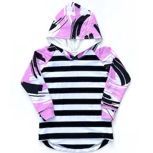 Striped and Patterned Hoodie