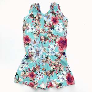 Infant clothing: Jumpsuit - Teal Floral