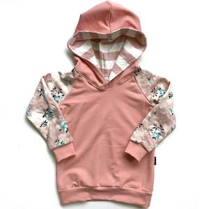 Infant clothing: Peach and Floral Hoodie - Size 3