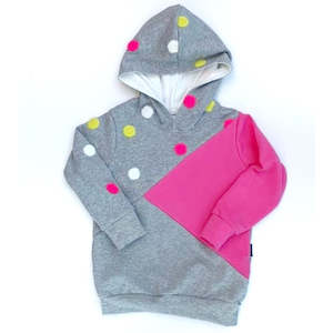 Infant clothing: Pom pom Spliced Hoodie