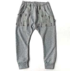 Harem Track Pants - Grey Arrows