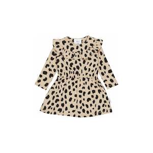 Animal Spot Long Sleeve Dress