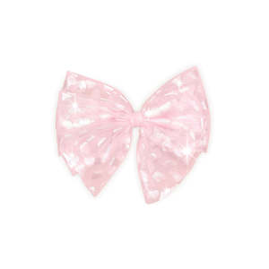 Shimmer Hearts Party Hair Bow