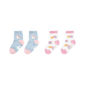 Rainbow Unicorn 2pk socks