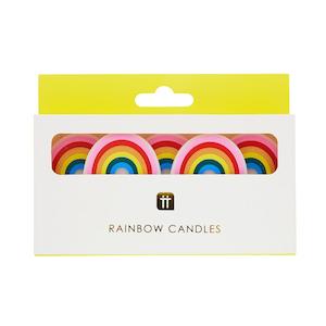 Candles: Rainbow shaped candles - 5 pack